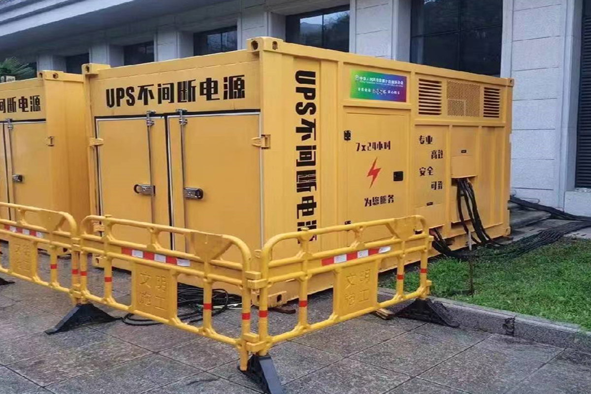 双台子发电机租赁施工现场